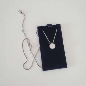 SWAROVSKI CRYSTAL BALL DOUBLE-SIDED PENDANT NECKLACE